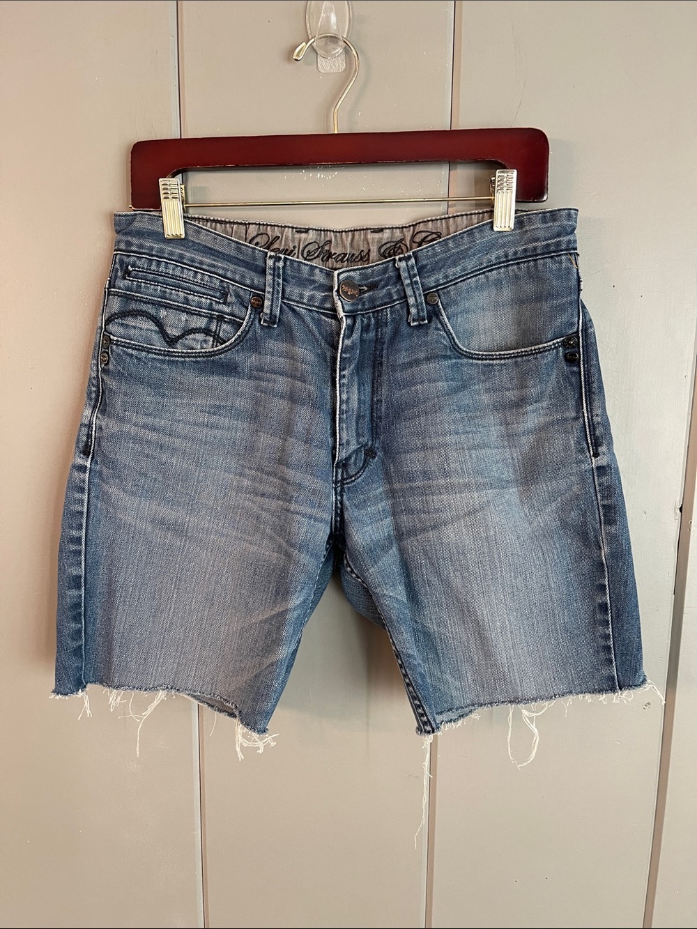 Vintage Levi’s Black Label Double Horse Cut Off Jeans Boho Hippie Festival Denim